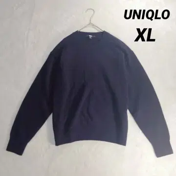 [유니클로] 프리미엄 크루넥 스웨터 (XL) 네이비 울 100%