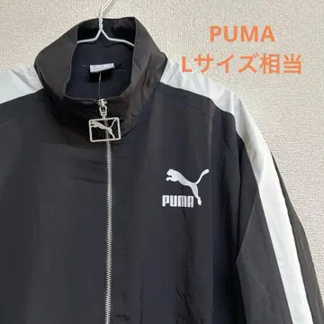 [새상품] PUMA 자켓 L 사이즈 상당 블랙 바스락 소재 푸마 참
