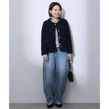 SLOBE IENA 트위드 니트 가디건