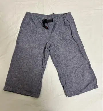 네이비 린넨 숏팬츠 허리 조절 가능