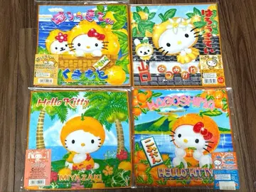 산리오 헬로키티 타월 미야자키 가고시마 야마구치 구마모토 귤 데코폰