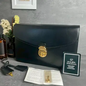새상품급 SOMES SADDLE 클러치백 이그제큐티브 열쇠 포함 블랙