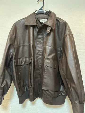 MONO-MART 페이크 가죽 자켓 블루종