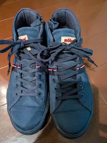 뫼버스 네이비 하이컷 스니커즈 37