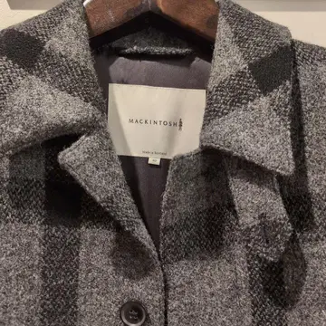 MACKINTOSH 영국제 울 체크 코트 사이즈 40