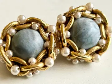 빈티지 코스튬 주얼리 BLUE 계열 디자인 귀찌