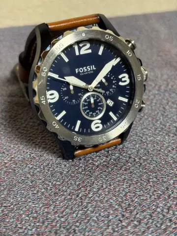 FOSSIL 크로노그래프 손목시계 네이비