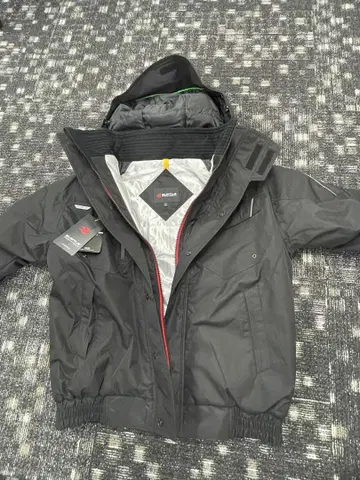 써모트론 방한 블루종 후드 부착 블랙 7210 상하의 세트 ( L )