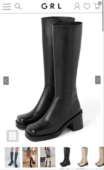 GRL 스퀘어토 롱부츠 [zr720] 블랙