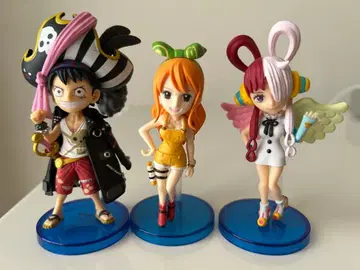 월드 컬렉션 (루피, 나미, 우타) + 덤 4체 원피스 피규어 세트