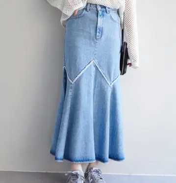 somthing 플레어 청바지 스커트