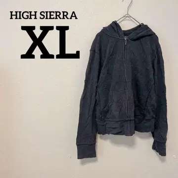 HIGH SIERRA [ XL ] 다크 그레이 풀 집업 후드티 후드 부착