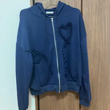 idem 네이비 집업 후드티