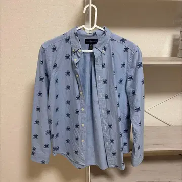 랄프 로렌 폴로베어 패턴 옥스퍼드 셔츠