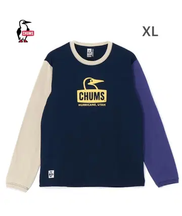 택 포함 새상품 CHUMS 참스 부비 페이스 롱 슬리브 티셔츠 XL