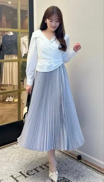 herlipto Cache-Coeur Belted Shirt Dress