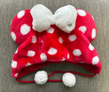 디즈니 팬 캡 빨간색 도트 미니