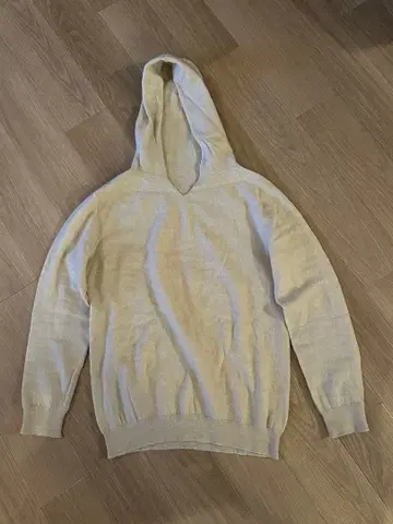 F/style 울 후드 부착 니트 홀 가먼트