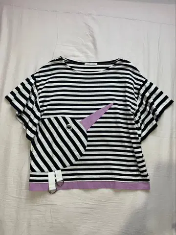 츠모리치사토 티셔츠 반팔 보더 사이즈 2