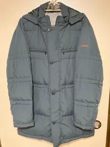 크로커다일 다운 코트 남성용 L 사이즈 네이비