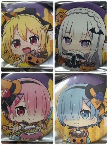 리제로 할로윈 캔뱃지 에밀리아 렘 라무 페리스