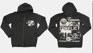 CONFLICT ZIP 후드티 블랙 XL UK anarcho punk