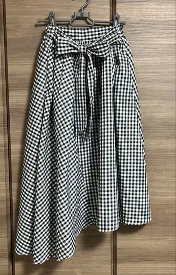 체크 스커트 택 포함 미사용