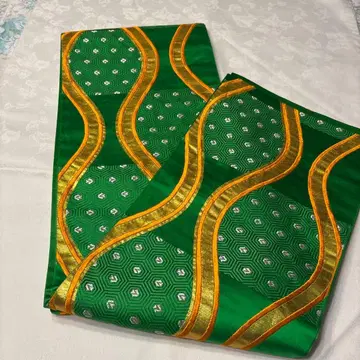 그린 파도 무늬 후쿠로 오비 (어린이용)