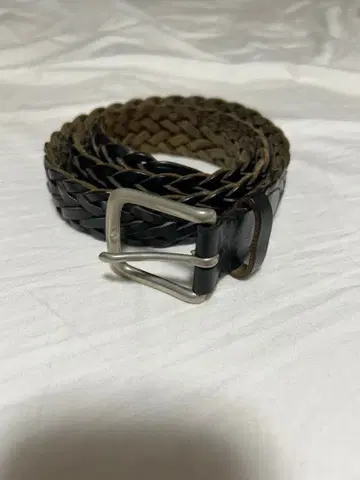 화이트하우스콕스 가죽 웨빙 벨트 블랙