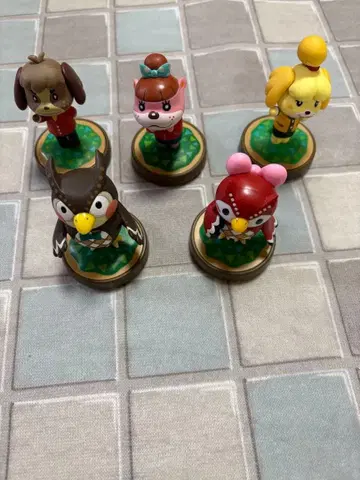 동물의 숲 amiibo 피규어 5체 세트