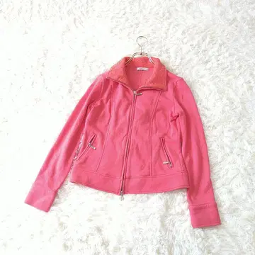 BYE - BYE 레이스 풀 집업 맨투맨 점퍼 블루종 M 핑크