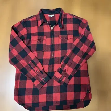 풀오버 하프 지퍼 셔츠 트윌 체크