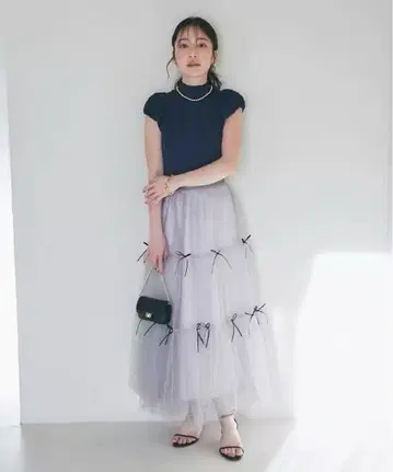 메니 리본 튤 캉캉 스커트