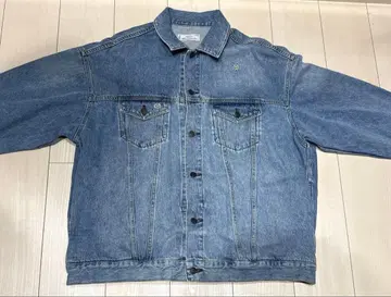 데님 자켓 플라워 자수 오버 사이즈