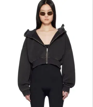 entire studios 크롭 풀 지퍼 후디 s 사이즈