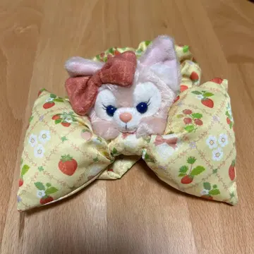 리나벨 이치고 패턴 리본 봉제 인형 포함 스크런치