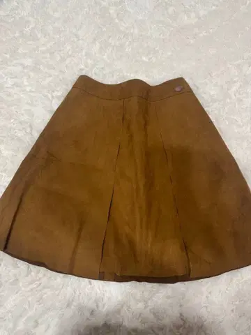 foxy 브라운 가죽 스커트 사이즈 38