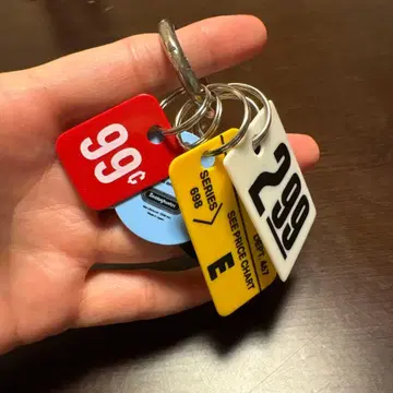 가격 택 키링 세트 5개