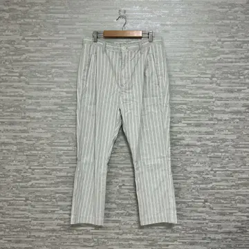 리포토 렌타 안니 스트라이프 테이퍼드 팬츠 그레이 L 사이즈