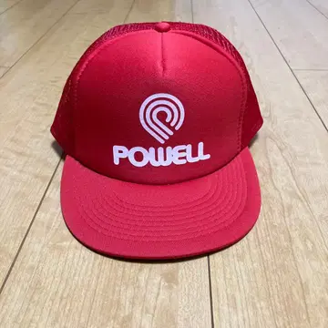 POWELL 레드 메쉬 캡