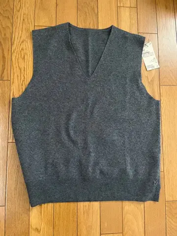 무지 고품질 V넥 니트 베스트