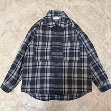 [ 417 EDIFICE ] 울리넬 체크 셔츠 블루종 M 사이즈