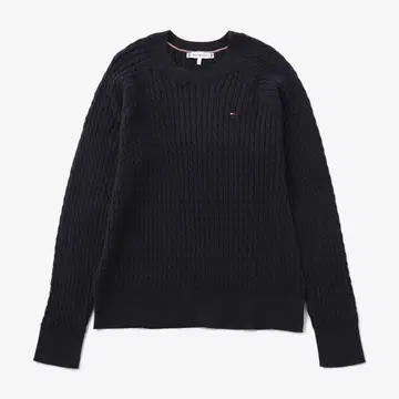 네이비 케이블 니트 스웨터