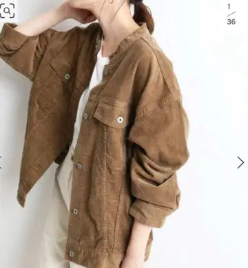 브라운 코듀로이 오버 사이즈 자켓