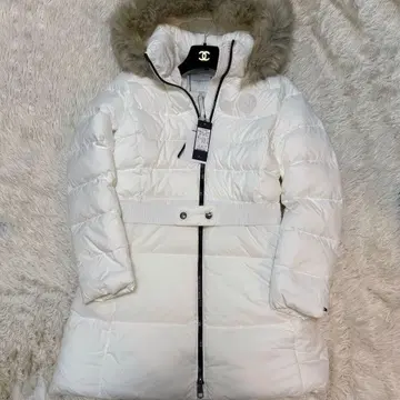 새상품 TOMMY HILFIGER 다운 코트 벨트 포함 퍼 화이트