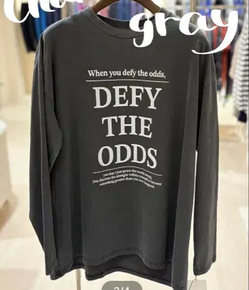 새상품 파시오네 데미지 가공 티셔츠 긴팔T 차콜 그레이 레레레님