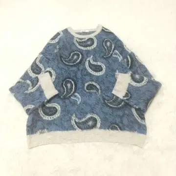 안티카 페이즐리 무늬 오버 니트 스웨터 프리