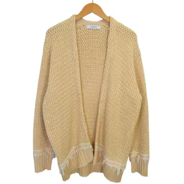 젬블 JOHNBULL 자카드 스티치 니트 토퍼 가디건