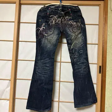 레드페퍼 자수 장식 플레어 팬츠