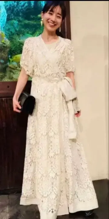 styling 다나카 미나미 애용 카슈쿨 레이스 롱 원피스